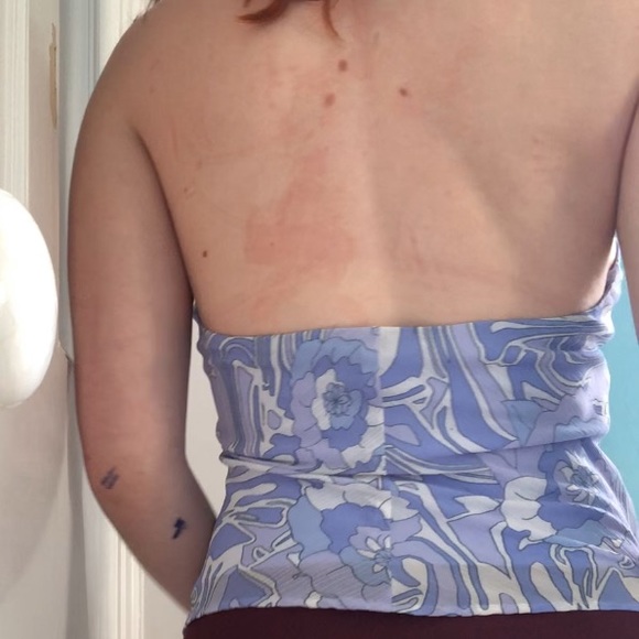 Silky blue halter top - Picture 3 of 6